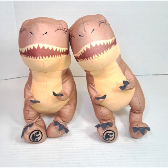 Toy Factory Jurassic World Camp Cretaceous T-Rex Dinosaur Plush 15" Set Of 2 - Picture 3 of 5